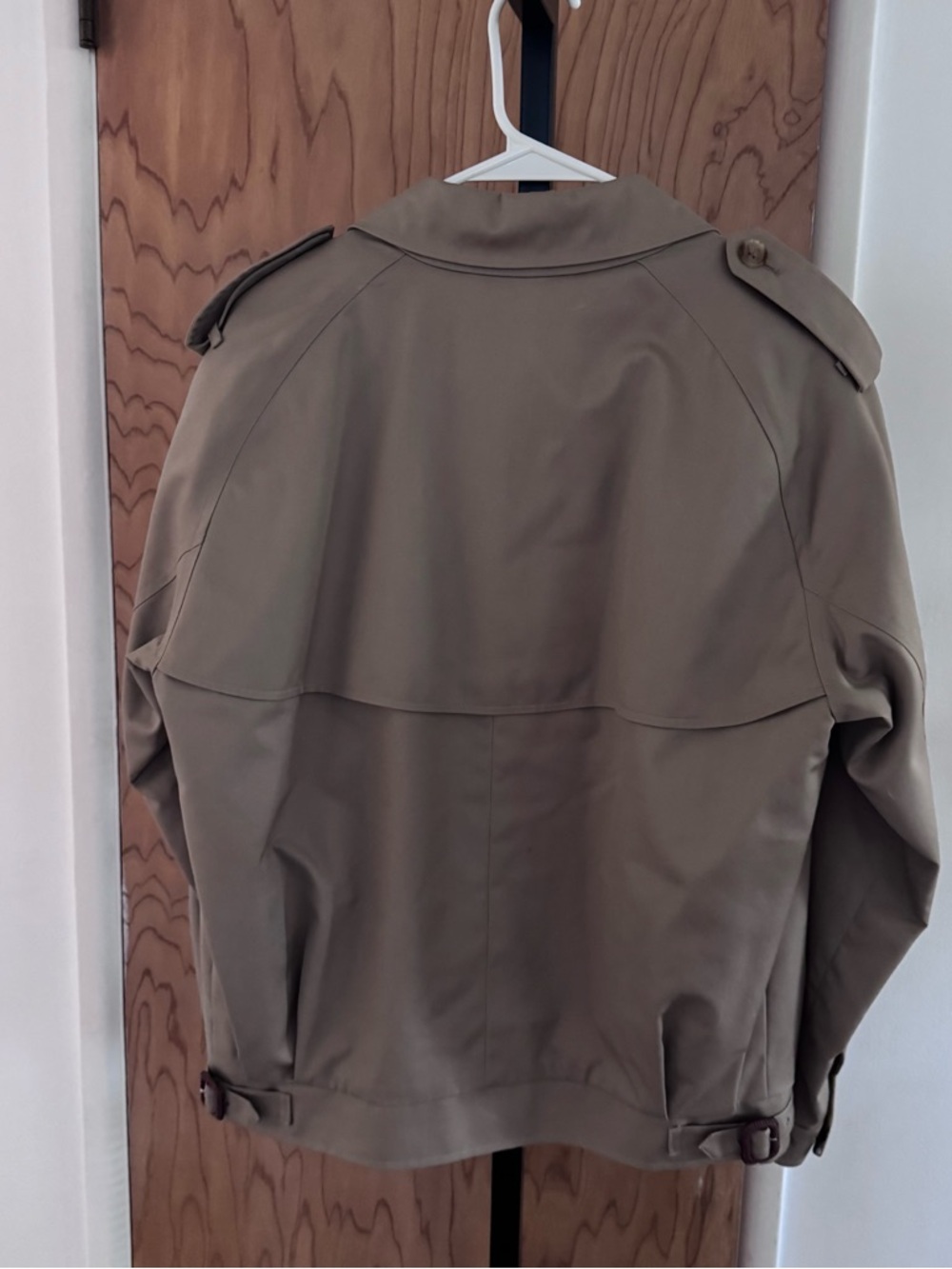 Vintage Burberry Classic Men's Khaki Trench-Style Jacket 38 REG - Picture 6 of 15
